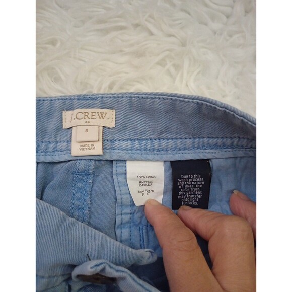 J. Crew Women's Size 8 Blue Light Wash Cotton Blend Stretch Jeans Style F3176 - Picture 8 of 9